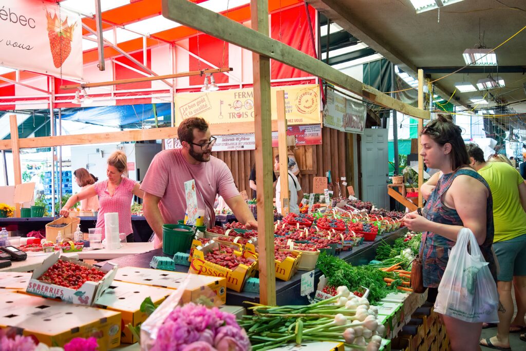 Fun things to do in Montréal – Jean-Talon Market fresh produce stalls