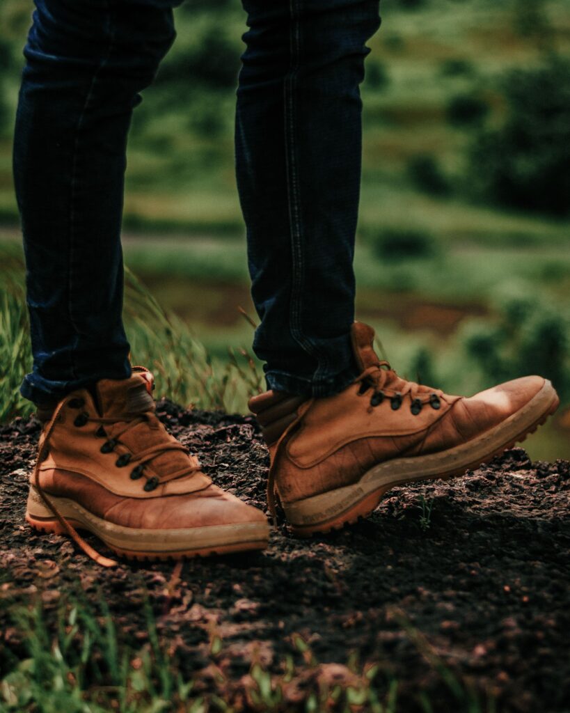 Sturdy hiking boots recommended for the uneven stone trails at Tikal National Park