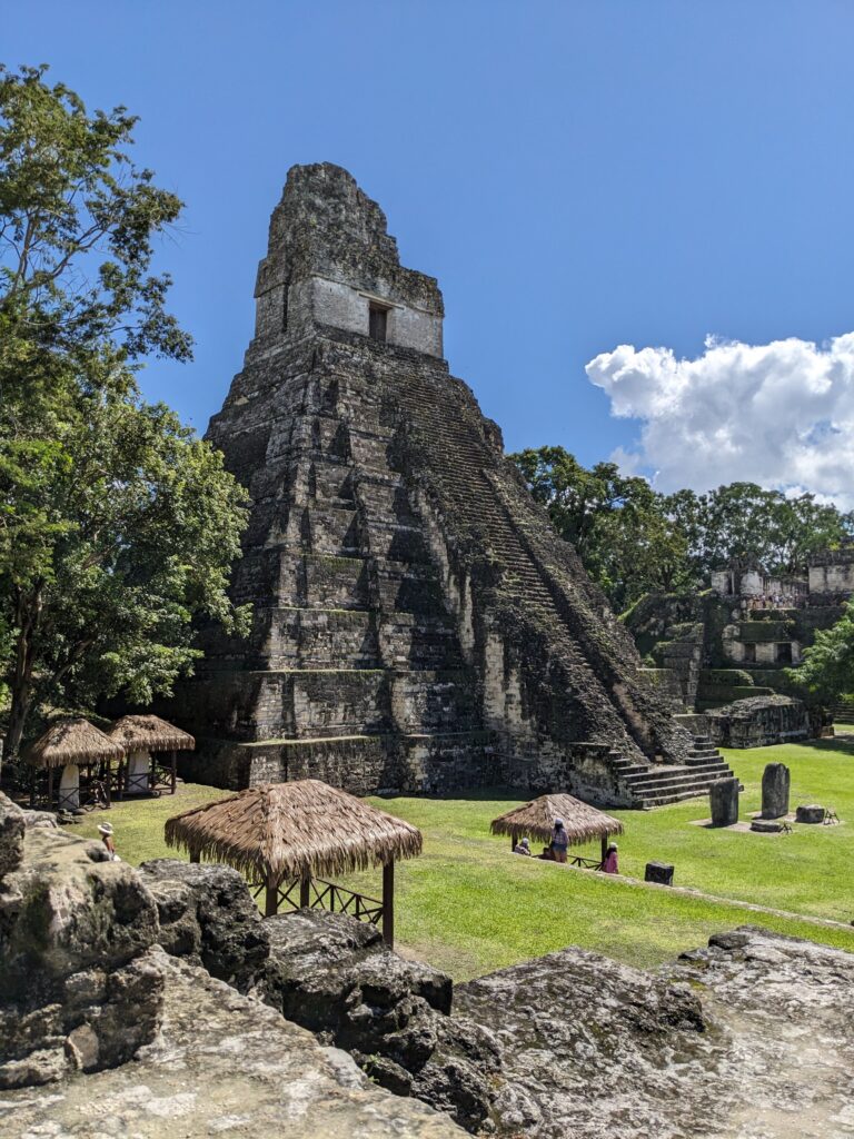 Tikal National Park Tikal Guatemala Temple I pyramid over the Great Plaza